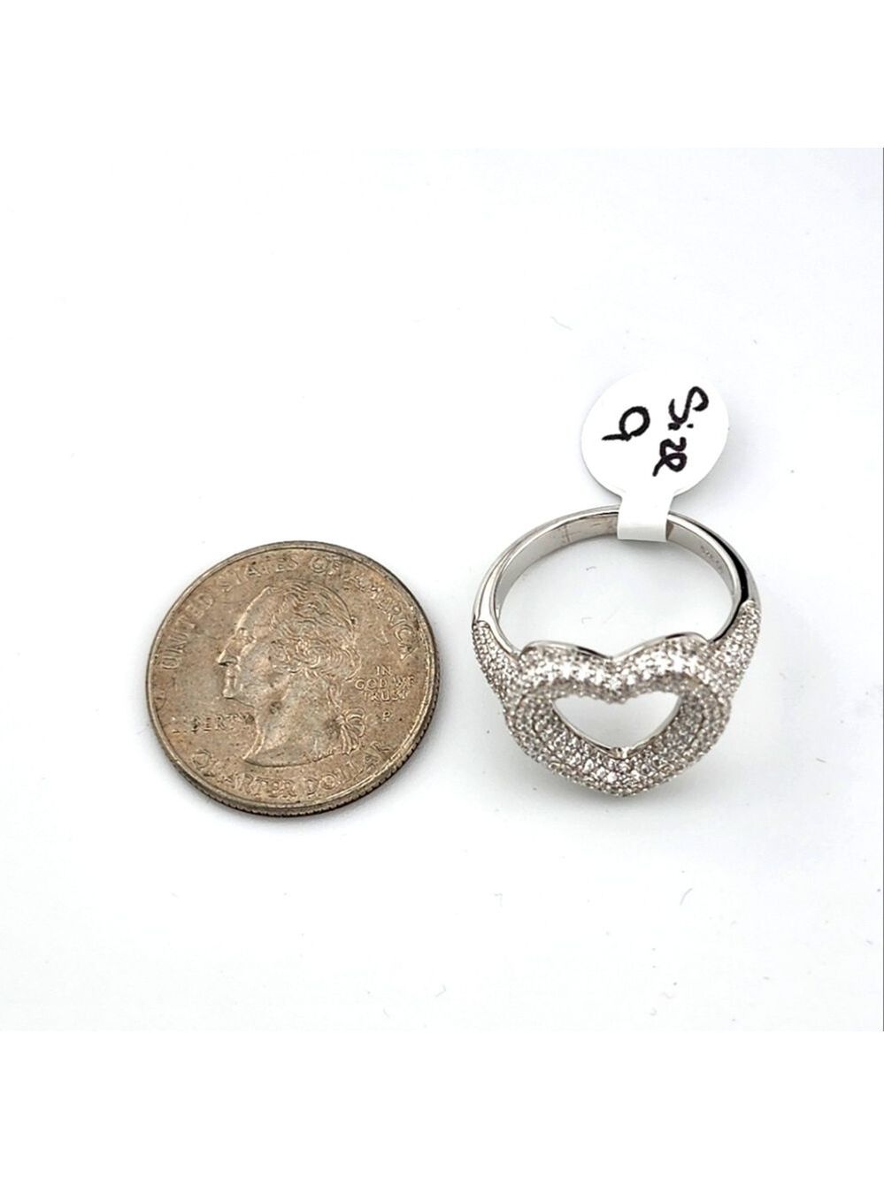 Elegant 925 Sterling Silver Heart Ring – Polished & Chic Design - Picture 11 of 11